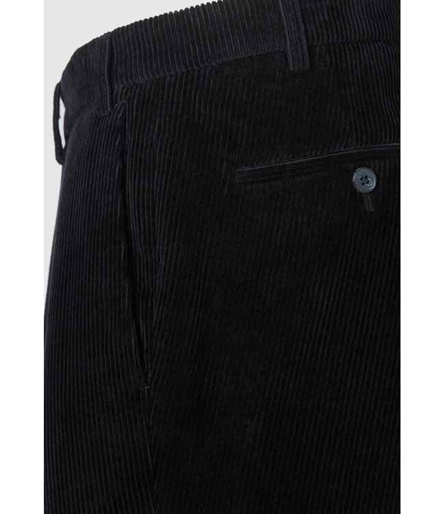 Hiltl Herenbroek,  Ribcord, Brede Rib,  Donkerblauw