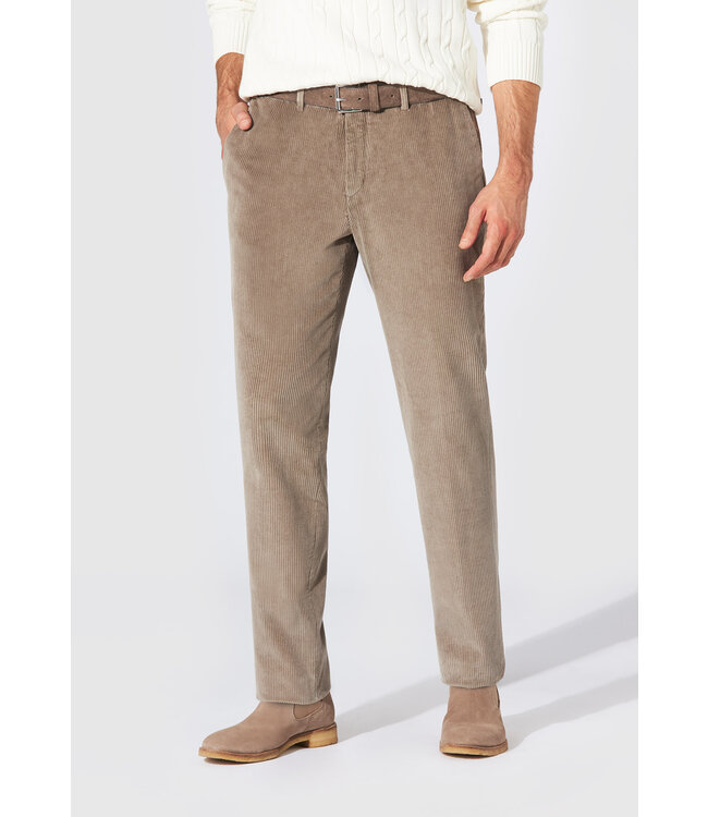 Hiltl Herenbroek, Ribcord, Brede Rib, Lichtgrijs