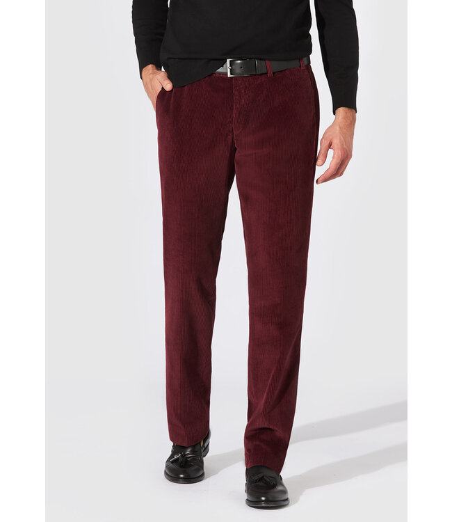 Hiltl Herenbroek, Ribcord, Brede Rib,  Donker Rood