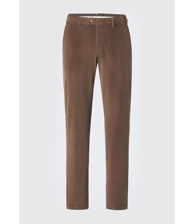 Hiltl Herenbroek,  Ribcord, Fijne Rib, Kleur Taupe