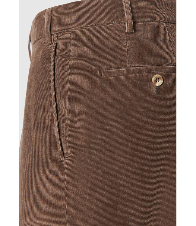 Hiltl Herenbroek,  Ribcord, Fijne Rib, Kleur Taupe