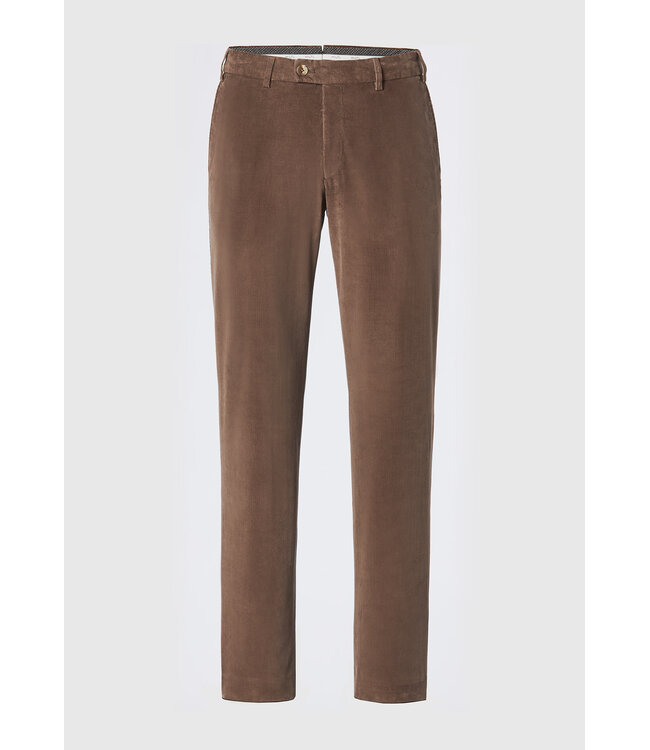 Hiltl Herenbroek,  Ribcord, Fijne Rib, Kleur Taupe