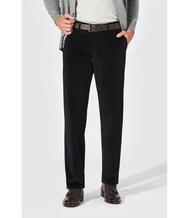Hiltl Herenbroek, Ribcord, Fijne Rib, Donkerblauw