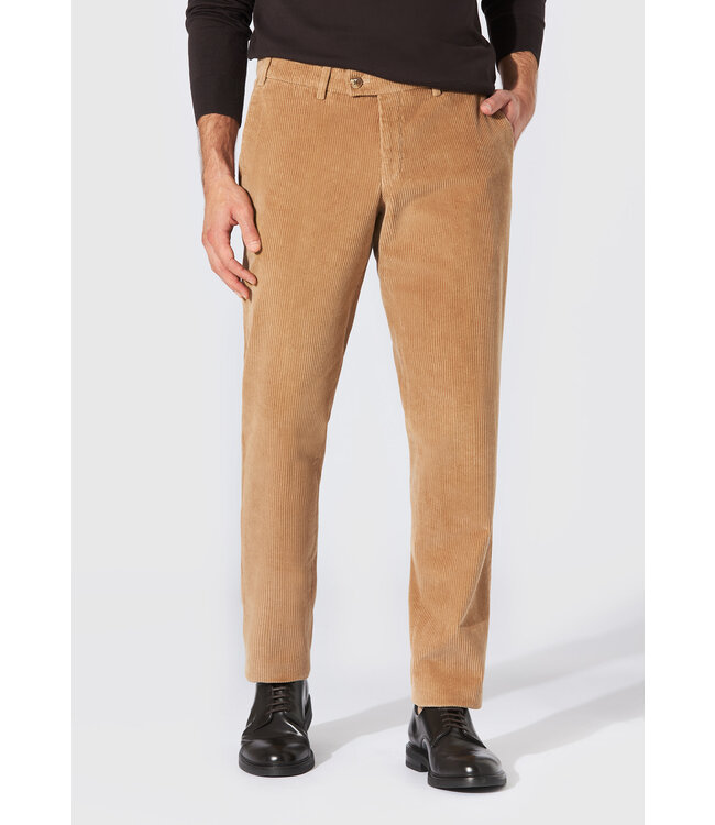 Hiltl Herenbroek, Ribcord, Brede Rib, Lichtbeige