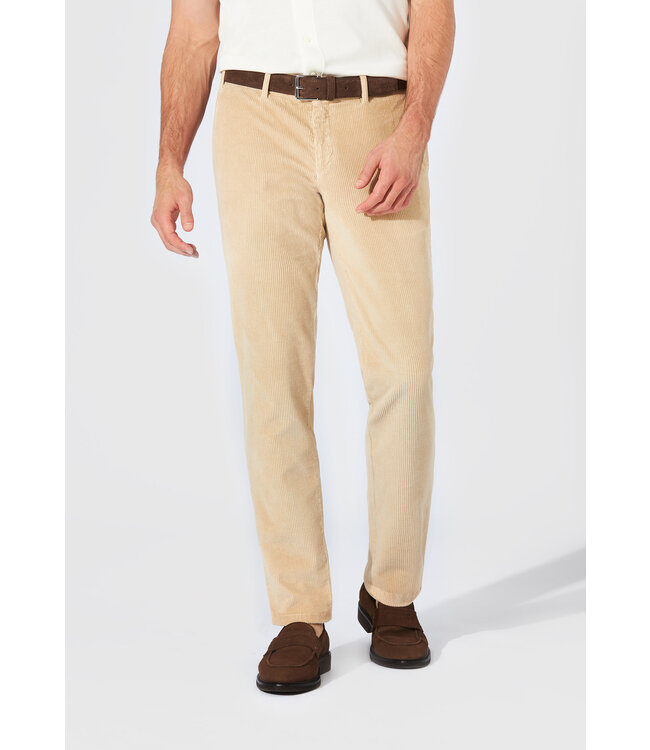 Hiltl Herenbroek, Ribcord, Brede Rib, Model Tamo, Lichtbeige