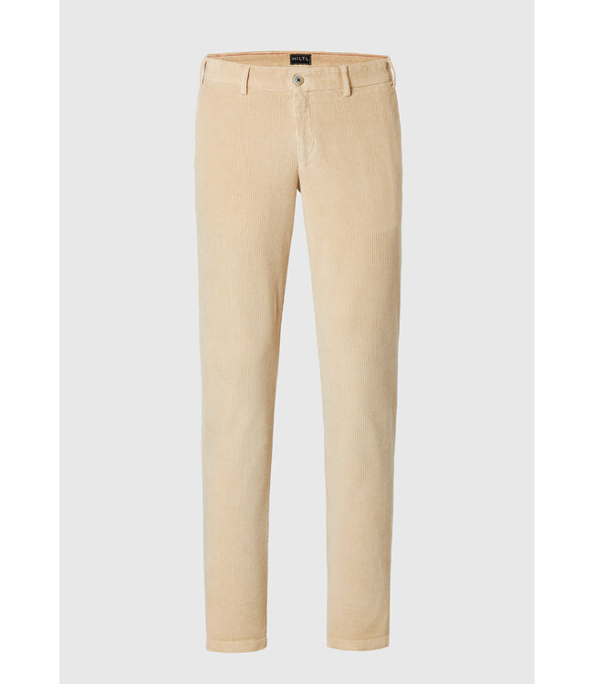 Hiltl Herenbroek, Ribcord, Brede Rib, Model Tamo, Lichtbeige