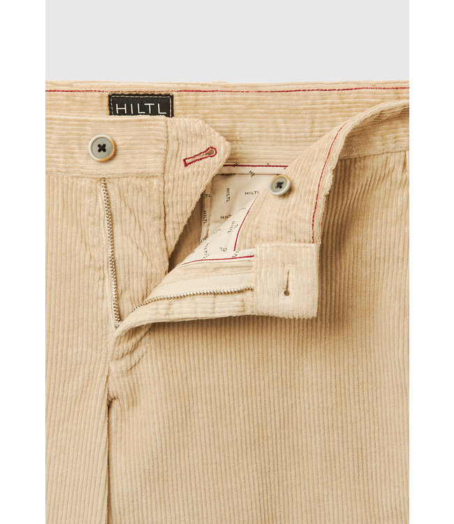 Hiltl Herenbroek, Ribcord, Brede Rib, Model Tamo, Lichtbeige