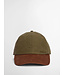 Barbour Cap, Model Transport, Olijfgroen met Camel Ribcord Visor