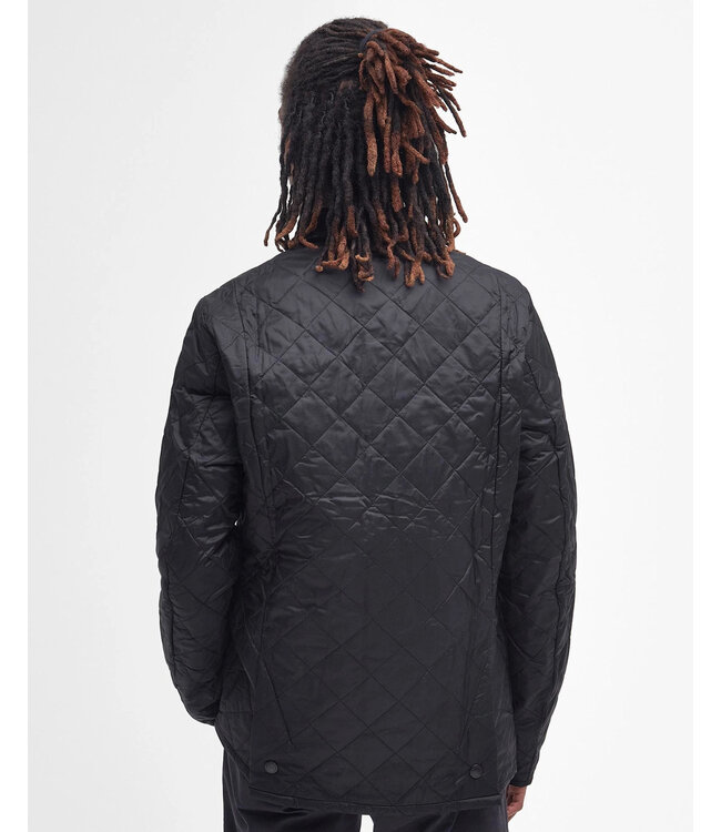 Barbour Jas, Tailored Fit, Quilted, Driekwart, Model Heritage Liddesdale, Zwart, Black
