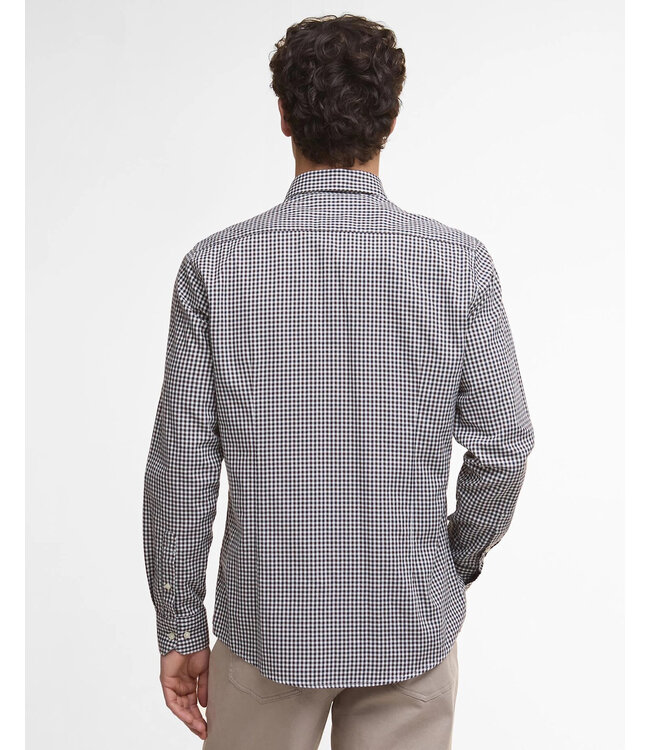 Barbour Tailored Fit, Overhemd, Katoen, Gingham Ruit, Black Oak