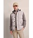 Bugatti Vest met Rits, Windstopper, Horizontaal Gestept Front, Wol Mix, Capuchon afritsbaar, Taupe