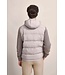 Bugatti Vest met Rits, Windstopper, Horizontaal Gestept Front, Wol Mix, Capuchon afritsbaar, Taupe