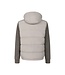 Bugatti Vest met Rits, Windstopper, Horizontaal Gestept Front, Wol Mix, Capuchon afritsbaar, Taupe