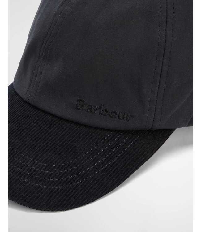 Barbour Cap, Model Ashby, Donkerblauw met Donkerblauw Ribcord Visor