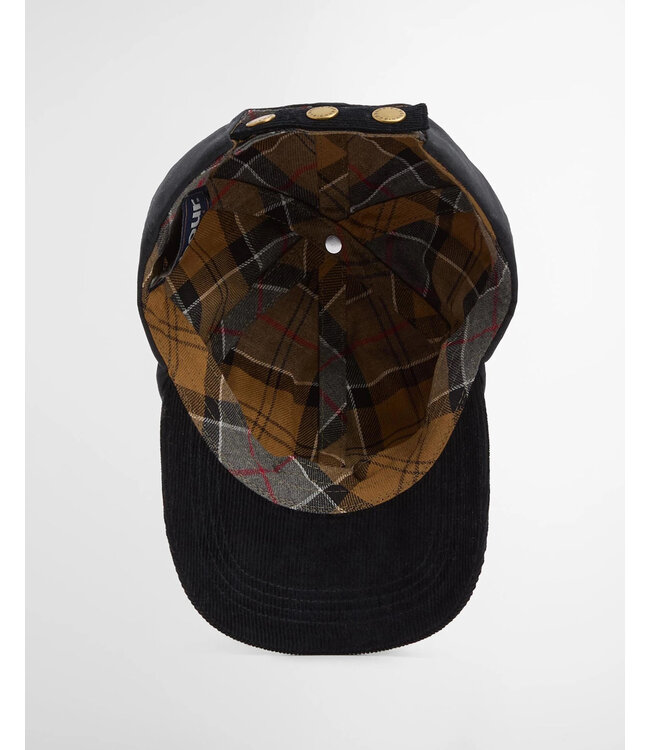 Barbour Cap, Model Ashby, Donkerblauw met Donkerblauw Ribcord Visor