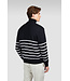 Paul & Shark Trui, Half-Zip, Soft Cool Touch Wol, Blauw Wit Gestreept