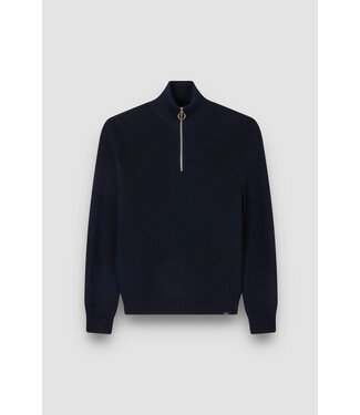 Paul & Shark Paul & Shark, Trui, Half-Zip, Tech Wol Mix, Donkerblauw