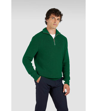 Paul & Shark Paul & Shark, Trui, Half-Zip, Tech Wol Mix, Groen, Garden Topiary