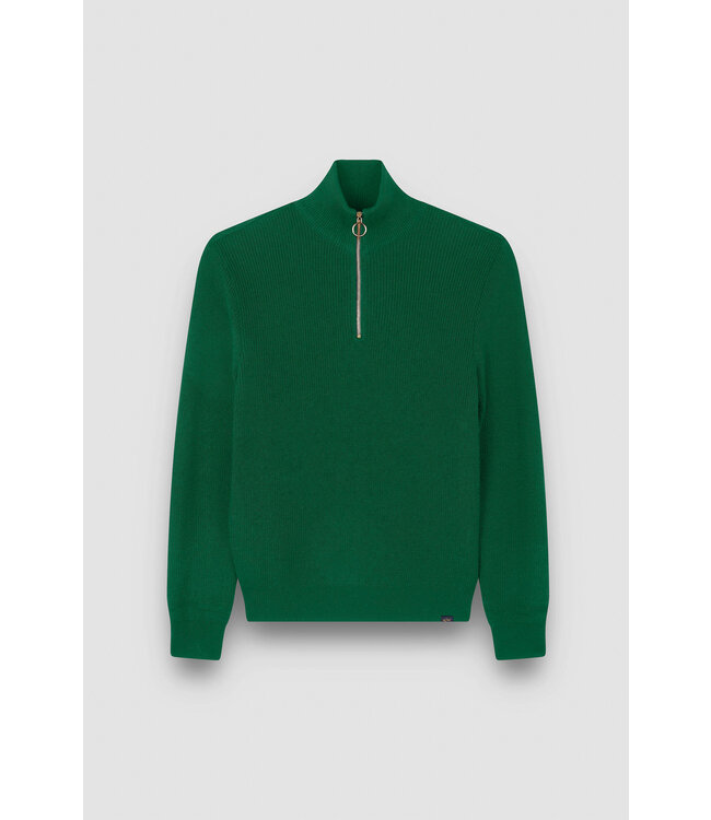 Paul & Shark Trui, Half-Zip, Tech Wol Mix, Groen, Garden Topiary
