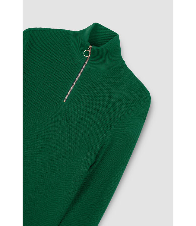 Paul & Shark Trui, Half-Zip, Tech Wol Mix, Groen, Garden Topiary