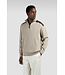 Paul & Shark Trui, Half-Zip, Wol/Cashmere Mix, Suede Details, Beige