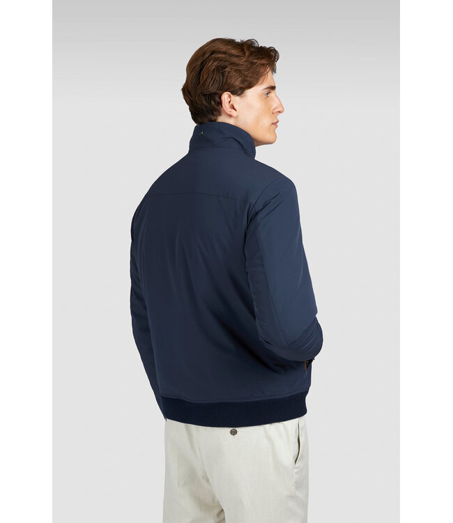 Paul & Shark Jas, Blouson Model met Suede Accenten, Donkerblauw