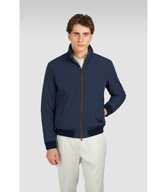 Paul & Shark Paul & Shark, Jas, Blouson Model met Suede Accenten, Donkerblauw