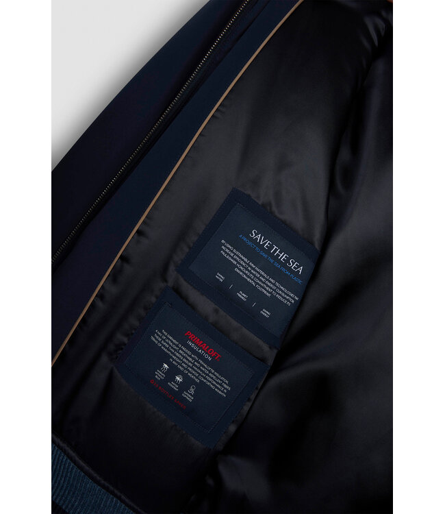 Paul & Shark Jas, Blouson Model met Suede Accenten, Donkerblauw