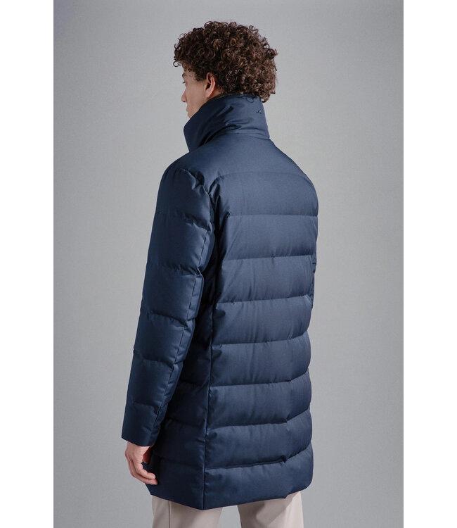 Paul & Shark Winterjas, Parka Model, High Density, Re-Goose Dons Voering, Uitritsbaar Front, Donkerblauw