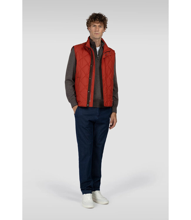 Paul & Shark Trui, Half-Zip, Extrafine Merino Wol, Typhoon® Platinum Details, Loro Piana Fabric, Sequoia Bruin