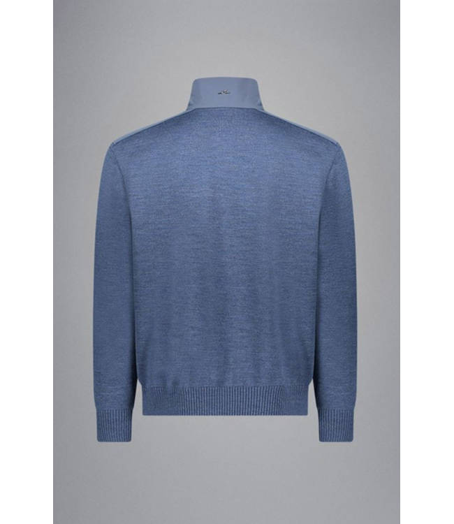 Paul & Shark Trui, Half-Zip, Typhoon RE-4x4 Stretch, Schouder Patches, Jeansblauw
