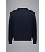 Paul & Shark Trui,  Ronde-Hals, Typhoon RE-4x4 Stretch, Schouder Patches, Donkerblauw