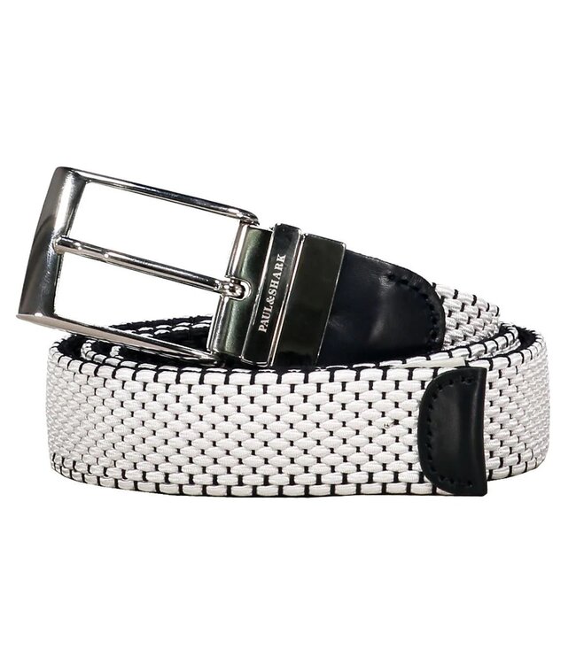 Paul & Shark Riem, Gevlochten, Reversibel Blauw of Wit