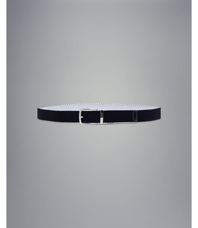 Paul & Shark Riem, Gevlochten, Reversibel Blauw of Wit