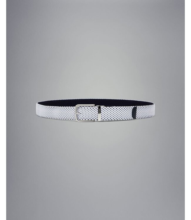 Paul & Shark Riem, Gevlochten, Reversibel Blauw of Wit