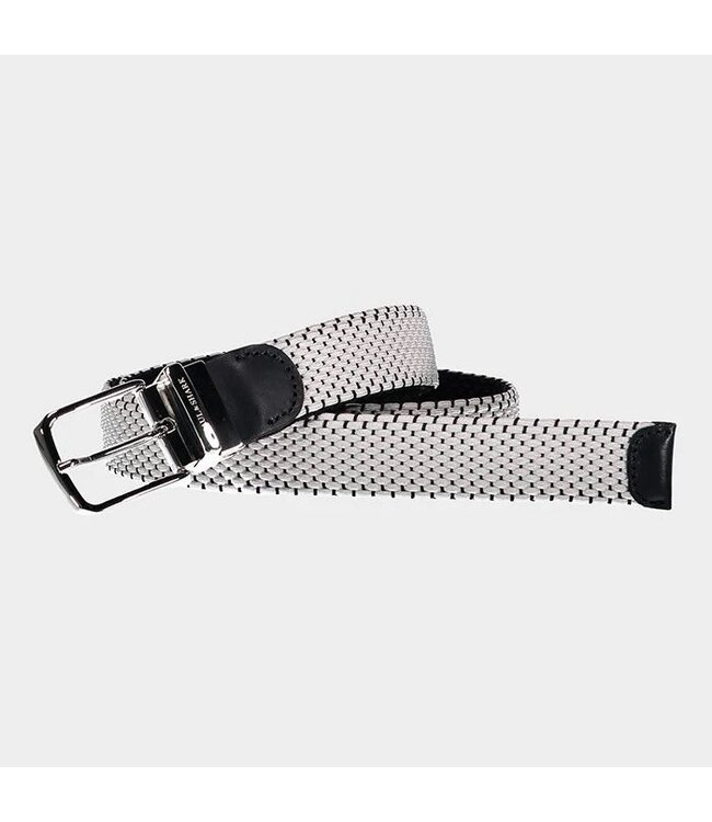 Paul & Shark Riem, Gevlochten, Reversibel Blauw of Wit