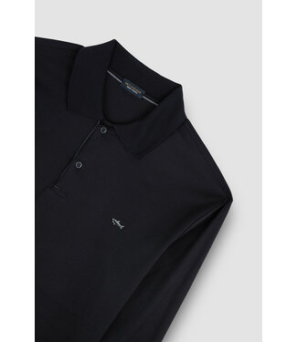Paul & Shark Paul & Shark, Polo Shirt, Lange Mouw, Aqua Touch Katoen, Donkerblauw