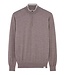 Paul & Shark Trui, Half-Zip, Wol, Beige met Off-White Contrast