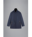 Paul & Shark Jas, Driekwart met Bruin Suede accenten, Donkerblauw