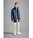 Paul & Shark Jas, Driekwart met Bruin Suede accenten, Donkerblauw