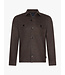 Cavallaro Napoli Overshirt met Knoopsluiting, Katoen Blend, Stretch, Bruin Gemeleerd