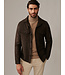 Cavallaro Napoli Overshirt met Knoopsluiting, Katoen Blend, Stretch, Bruin Gemeleerd