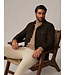Cavallaro Napoli Overshirt met Knoopsluiting, Katoen Blend, Stretch, Bruin Gemeleerd