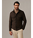 Cavallaro Napoli Overshirt met Knoopsluiting, Katoen Blend, Stretch, Bruin Gemeleerd