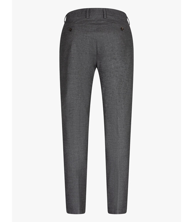 Cavallaro Napoli Herenbroek, Chino Model, Bandplooi, Katoen Mix, Donkergrijs,