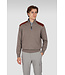 Paul & Shark Trui, Half-Zip, Wol, Bruin, Ribcord Details Burnt Orange