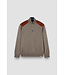 Paul & Shark Trui, Half-Zip, Wol, Bruin, Ribcord Details Burnt Orange