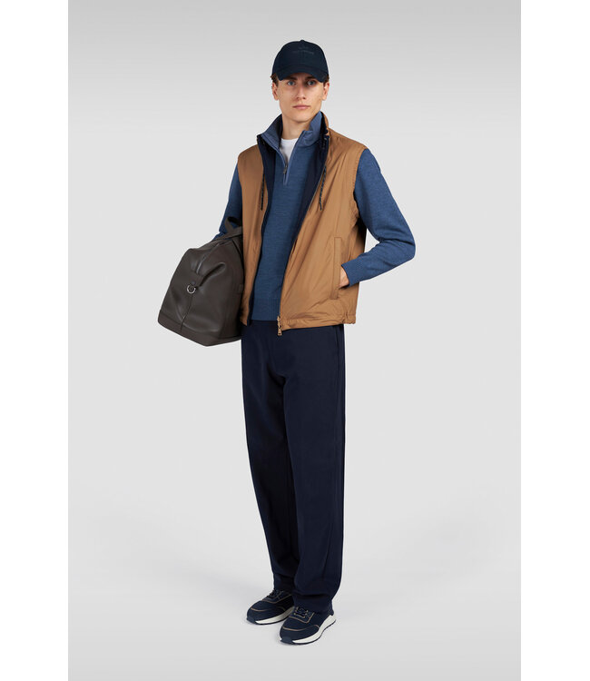 Paul & Shark Trui, Half-Zip, Typhoon RE-4x4 Stretch, Schouder Patches, Jeansblauw