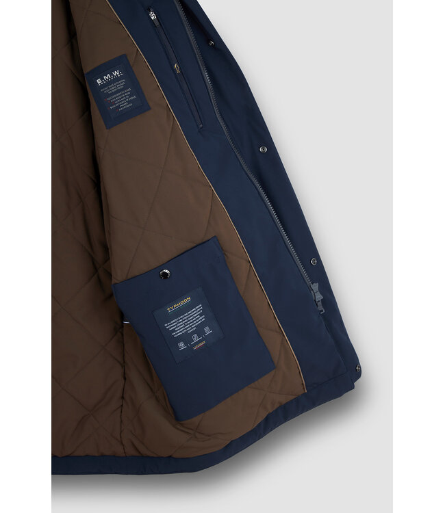 Paul & Shark Driekwart Jas, Car Coat, RE 4X4 stretch Typhoon®, Donkerblauw