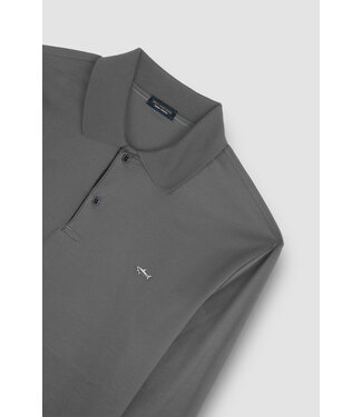 Paul & Shark Paul & Shark, Polo Shirt, Lange Mouw, Aqua Touch Katoen, Antraciet Grijs